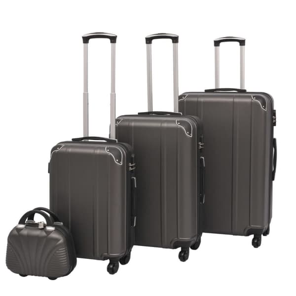 The Living Store hardcase trolleysæt fire dele antracitgrå -  Håndkufferter