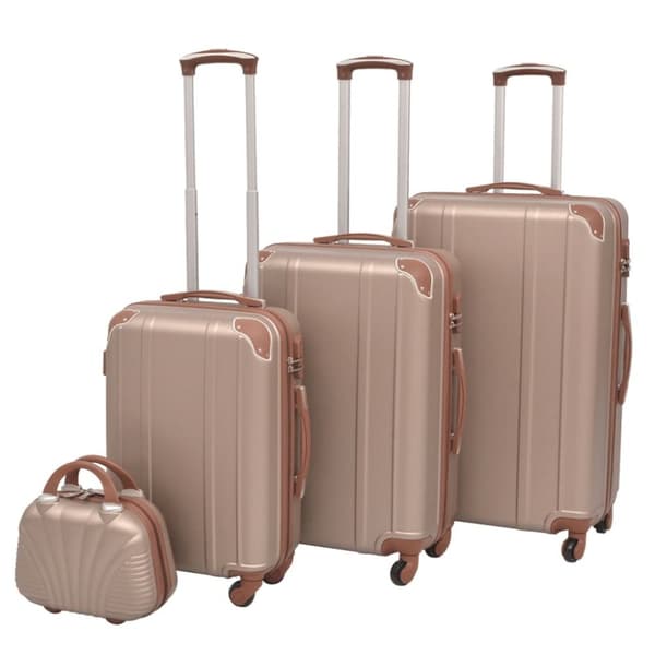 The Living Store hardcase trolleysæt fire dele champagnefarvet -  Håndkufferter
