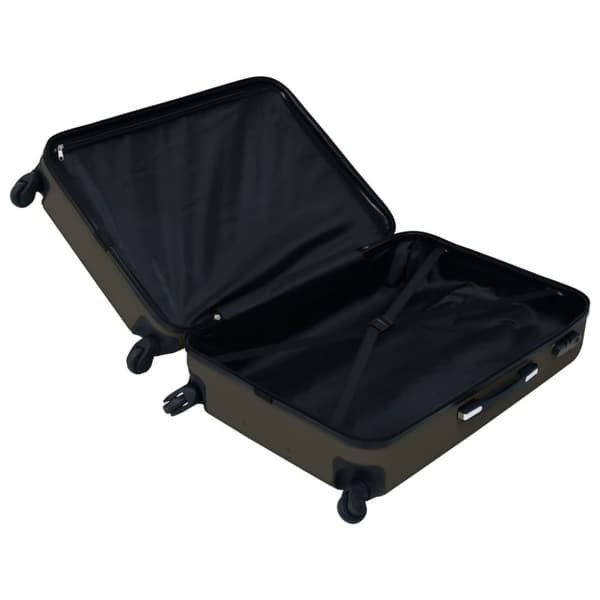 The Living Store kuffertsæt 3 dele hardcase ABS antracitgrå -  Håndkufferter