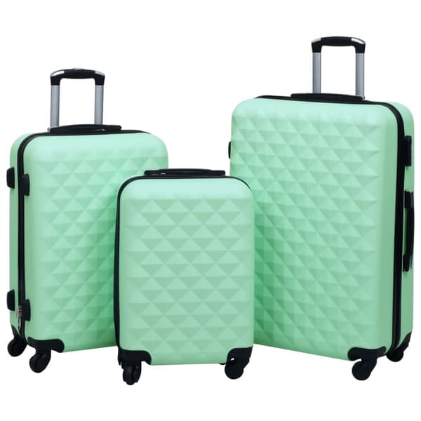 The Living Store kuffertsæt 3 stk. hardcase ABS mintgrøn -  Håndkufferter