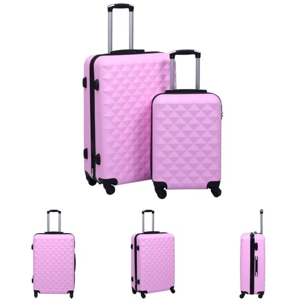 The Living Store kuffertsæt 2 stk. hardcase ABS pink - Håndkufferter