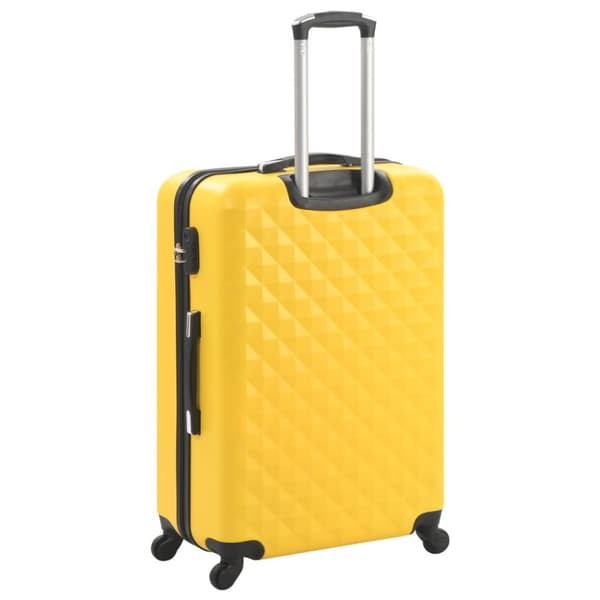 The Living Store kuffertsæt i 3 dele hardcase ABS gul -  Håndkufferter
