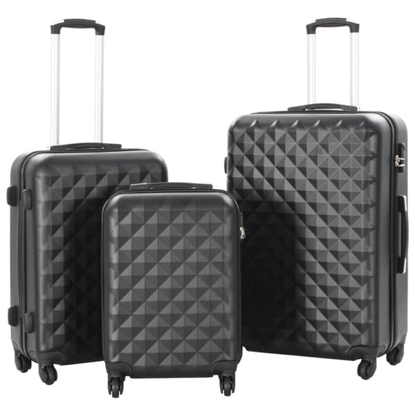 The Living Store kuffertsæt i 3 dele hardcase sort ABS - Håndkufferter