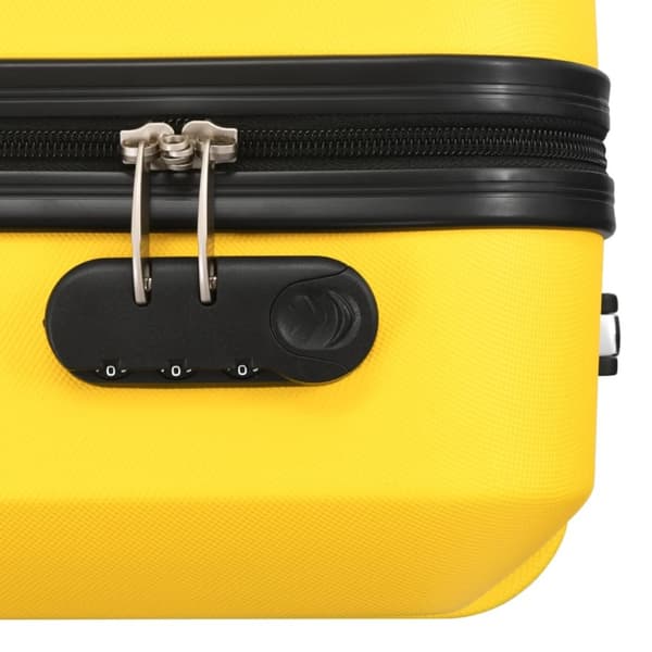 The Living Store kuffertsæt i 3 dele hardcase ABS gul -  Håndkufferter