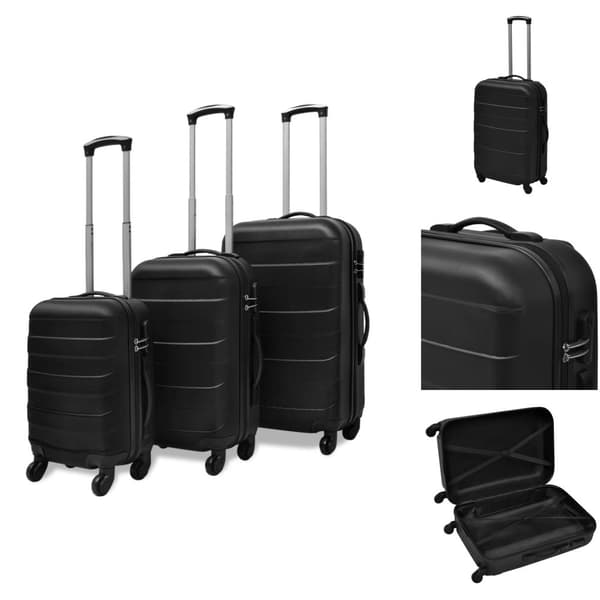 Håndkufferter - Living hardcase trolleysæt 45,5/55/66 cm sort