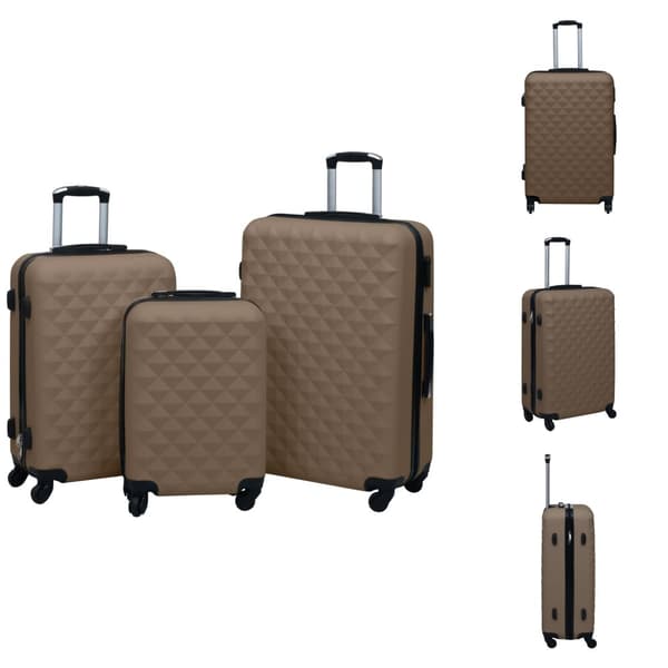 Håndkufferter - Living kuffertsæt 3 stk. hardcase ABS brun