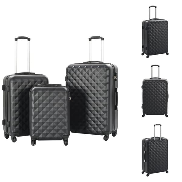 Håndkufferter - Living kuffertsæt i 3 dele hardcase sort ABS