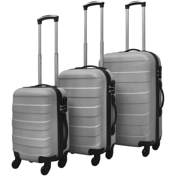 Håndkufferter - Living hardcase trolleysæt 45,5/55/66 cm sølvfarvet
