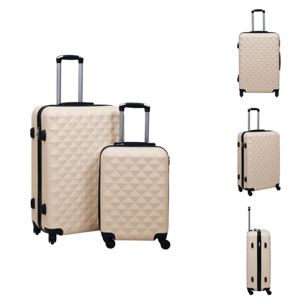 Håndkufferter - Living kuffertsæt 2 dele hardcase ABS guldfarvet