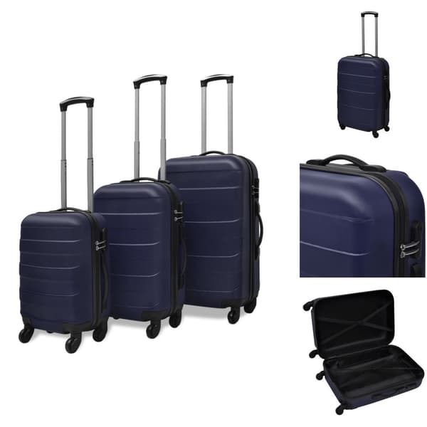 Håndkufferter - Living hardcase trolleysæt 45,5/55/66 cm blå