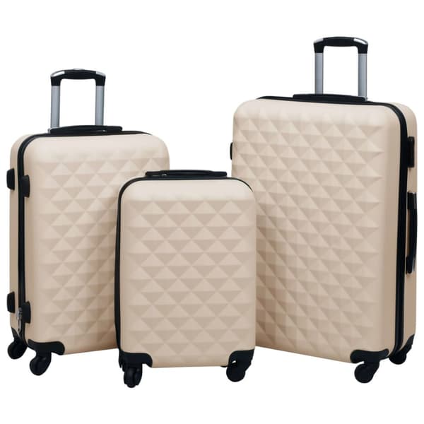 Håndkufferter - Living kuffertsæt 3 dele hardcase ABS guldfarvet