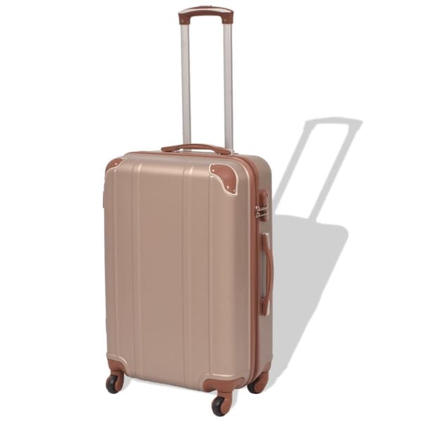 Hardcase trolleysæt fire dele champagnefarvet - Kuffert - Kufferter - Home & Living
