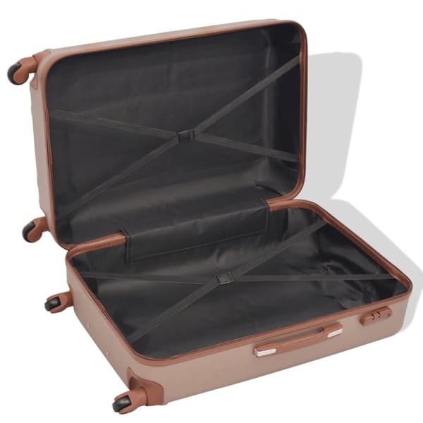 Hardcase trolleysæt fire dele champagnefarvet - Kuffert - Kufferter - Home & Living