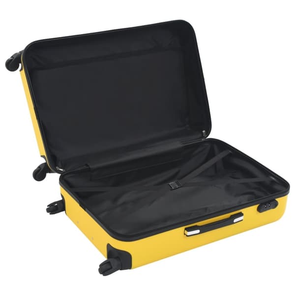 Kuffertsæt i 3 dele hardcase ABS gul - Softcase-trolley - Softcase-trolleyer - Home & Living