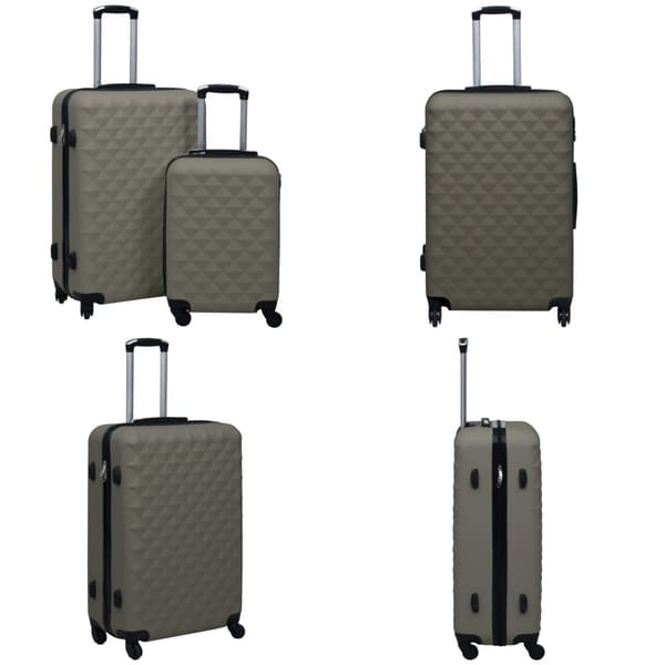 Kuffertsæt 2 dele hardcase ABS antracitgrå - Hardcase-kuffert - Hardcase-kufferter - Home & Living