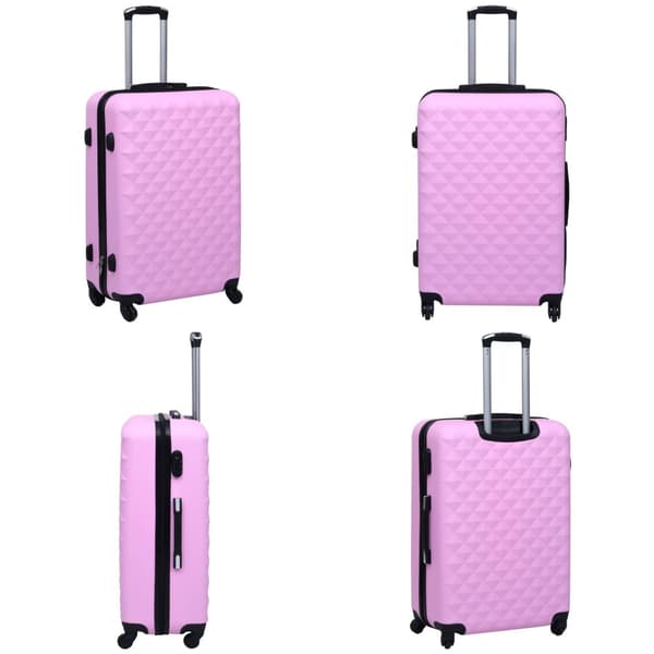 Kovapintainen matkalaukku pinkki ABS - Kovapintainen Matkalaukku - Kovapintaiset Matkalaukut - Home & Living