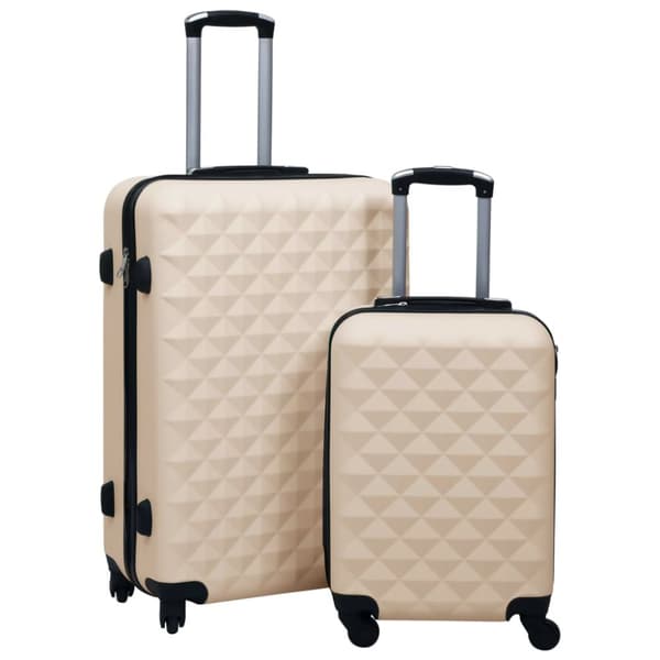 Kuffertsæt 2 dele hardcase ABS guldfarvet - Hardcase-kuffert - Hardcase-kufferter - Home & Living