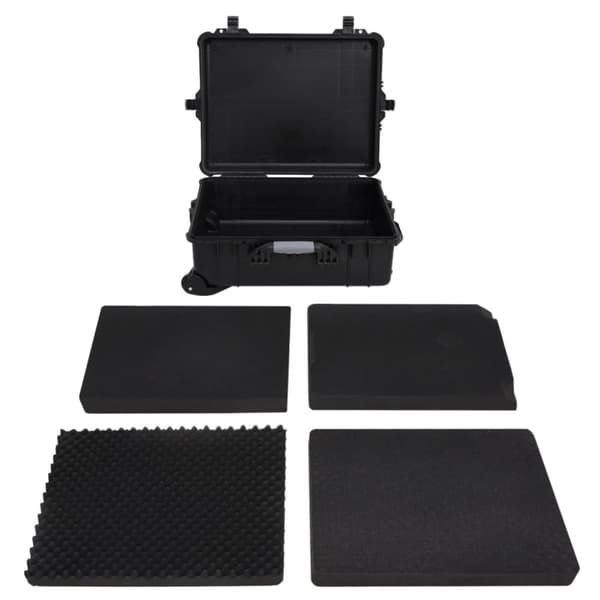 flightcase med hjul 63x50x23 cm PP sort