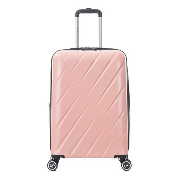 Set med 3 expanderbara resväskor - 100 % ABS - LYS Paris 350-3 - Rose Gold