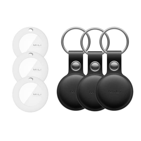 Pack 3 MITAG Trackers + nyckelring i svart läder - MILI - Objektsplacering - Integrerat MFI-chip