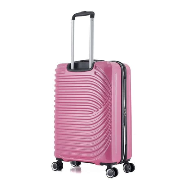 Set med 3 expanderbara vagnsväskor av styv polykarbonat - LYS Paris 328/3 - 328 &amp; 322 Fuchsia