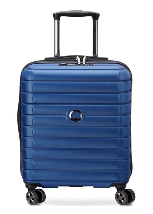 DELSEY Shadow 5.0 4DR Cabin Trolley Slim Line 55 Blue [169757] - resväska resväska eller bagage säljs ensam