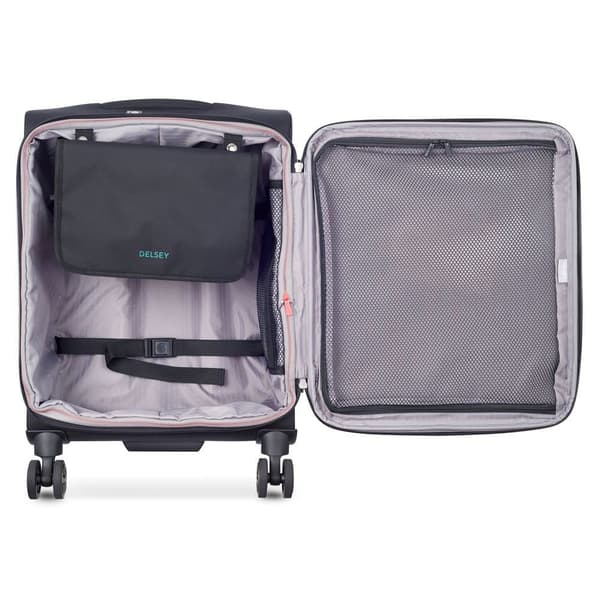 Delsey Helium Dlx 55 Cm Slim 35l Trillebør Sort S