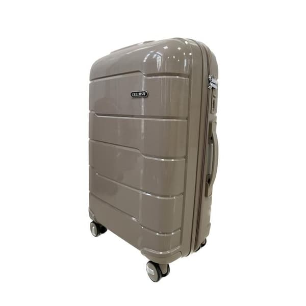 CELIMS FRANCE - Resväska Storlek 75cm | Resväska Incheckad 23kg | Resväska Polypropen | Champagne
