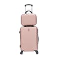 Miniatyrbild 2 av 5: CELIMS FRANCE - Kabinväskan 55x35x25 Easyjet med Weekend Vanity | Kabinväskan 55 cm | ABS-väska | Inbyggd hänglås | Roséguld