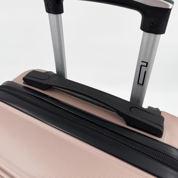 CELIMS FRANKRIKE - Kabinväska med avtagbara hjul för helgen | Kabinväska 45x36x20 Easyjet | ABS | Lätt och styv | Roséguld
