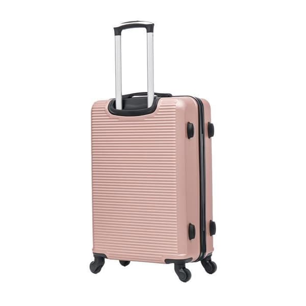 CELIMS FRANCE - Resväska Medium Storlek 65cm | Weekendväska | ABS | 4 hjul 360° | Inbyggd lås | Roséguld
