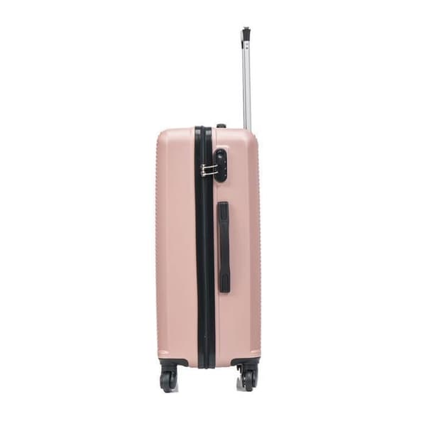 CELIMS FRANCE - Resväska Medium Storlek 65cm | Weekendväska | ABS | 4 hjul 360° | Inbyggd lås | Roséguld