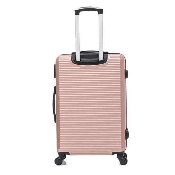 CELIMS FRANCE - Resväska Medium Storlek 65cm | Weekendväska | ABS | 4 hjul 360° | Inbyggd lås | Roséguld