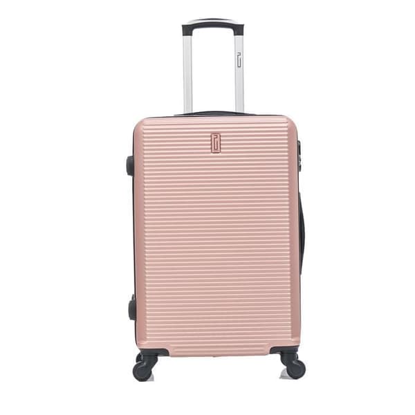 CELIMS FRANCE - Resväska Medium Storlek 65cm | Weekendväska | ABS | 4 hjul 360° | Inbyggd lås | Roséguld