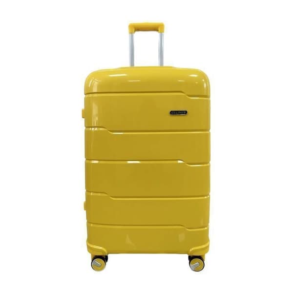 CELIMS FRANCE - Med Resväska i Polypropylen | Bagage Storlek 65cm | TSA | Med Resväska i Polypropylen | Gul