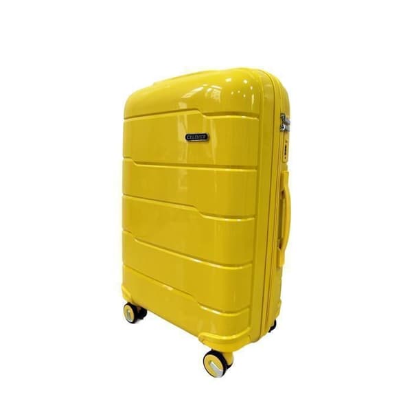 CELIMS FRANCE - Med Resväska i Polypropylen | Bagage Storlek 65cm | TSA | Med Resväska i Polypropylen | Gul