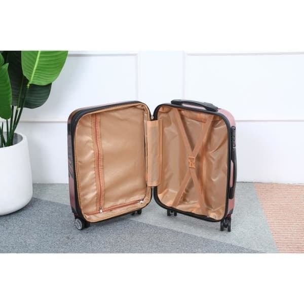 CELIMS FRANCE - Stort Bagage 75cm | Incheckad Bagage 23kg | Polykarbonatväska | Roséguld