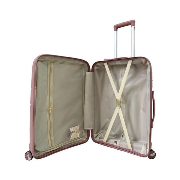 CELIMS FRANCE - Mellanstor resväska i polypropylen | Bagage storlek 65cm | TSA | Medelstor resväska i polypropylen | Rosa