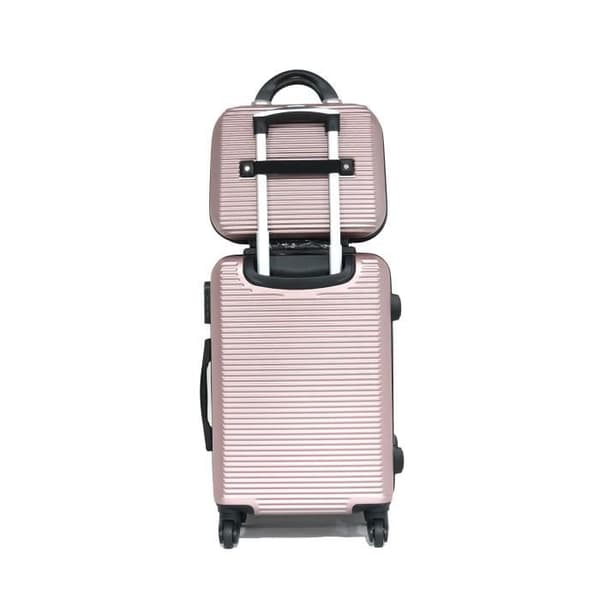 CELIMS FRANCE - Weekendset med 4 Resväskor | Set med Väskor | Resväska med Necessär | ABS | Roséguld