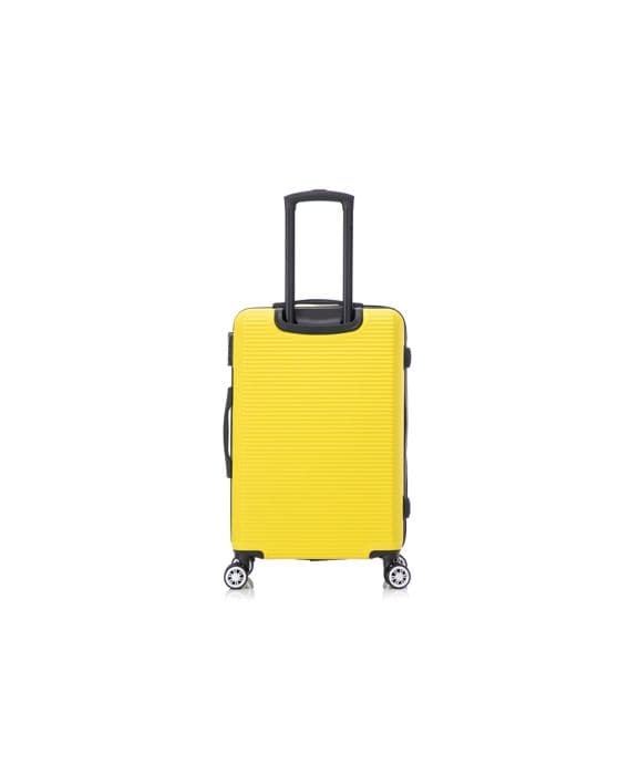CELIMS FRANKRIKE - Handbagage 55x35x25 Helg | Handbagage EasyJet 55cm | ABS-väska | Inbyggd lås | Gul