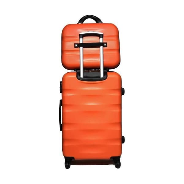 CELIMS FRANCE - Set av resväskor 5 Delar Aerowave | Väskset | Hänglås | Lätt och Hård | Orange