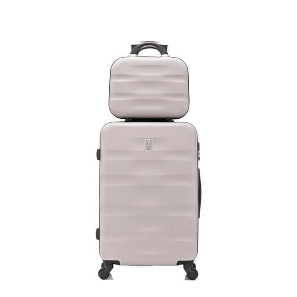 CELIMS FRANCE - Resestor större med Vanity Aerowave | Bagagevikt 23 kg | 75 cm | Inbyggd lås | ABS | Grå