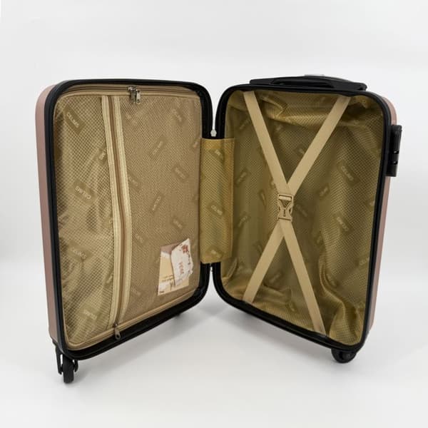 CELIMS FRANCE - Liten Kabinväska 45x36x20 Easyjet | Väska med Sminkväska | Roséguld