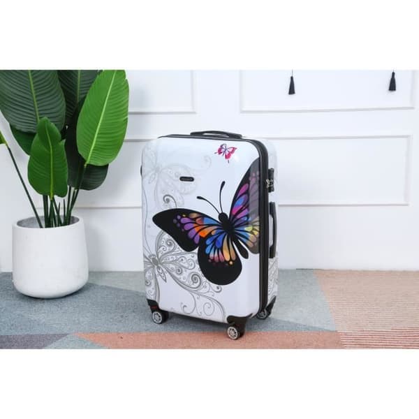CELIMS FRANCE - Stor Resväska 75cm | Incheckad Resväska 23kg | Resväska av Polykarbonat | Vit