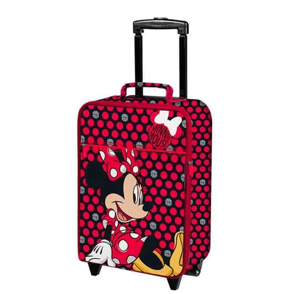 Halvhård resväska - Disney - Minnie Trolley - Rosa - 33,5x53x18 cm - 4 hjul - Vattenavvisande