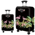 Miniatyrbilde 1 av 4: INF Beskyttende kofferttrekk, tykt elastisk bagasjedeksel Jungle flamingo pattern
