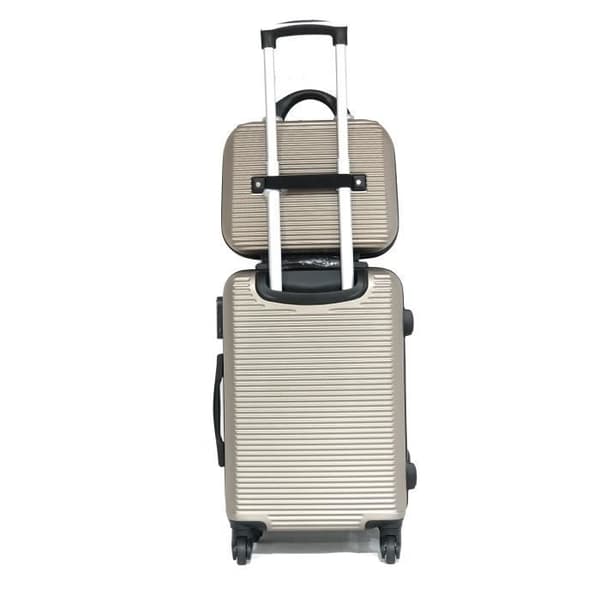 CELIMS FRANCE - Set med 4 väskor | Väskset | Väska med Vanity | ABS | Champagne