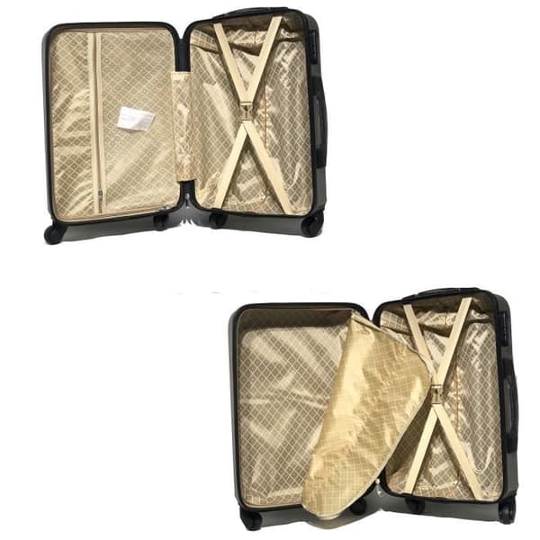 CELIMS FRANCE - Set med 4 väskor | Väskset | Väska med Vanity | ABS | Champagne