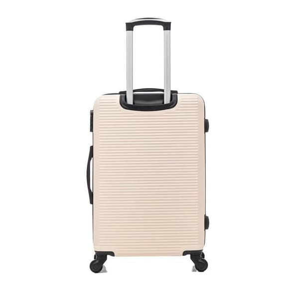 CELIMS FRANKRIKE - Mellanstor resväska 65cm | Weekendväska | ABS | 4 hjul 360° | Inbyggt lås | Beige