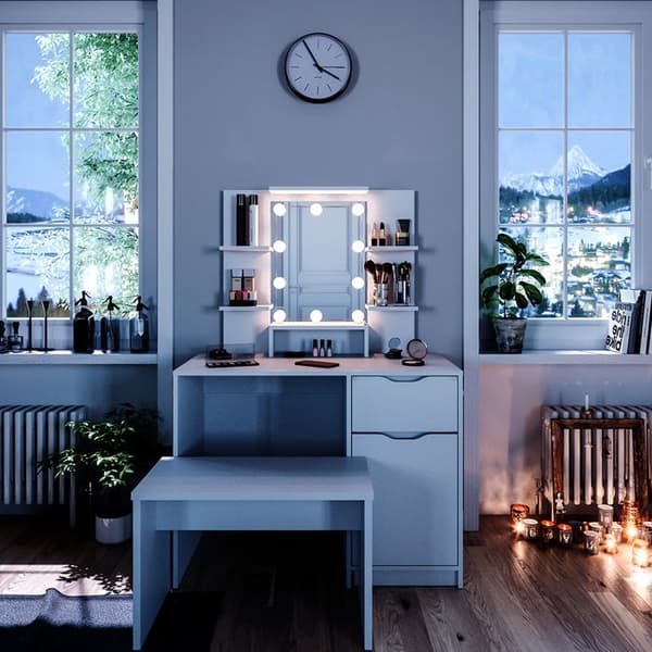 Vicco Ruben vitt sminkbord, sminkbord, sminkbyrå, byrå